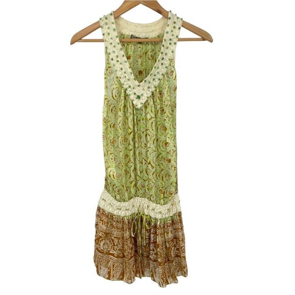 Poupette St. Barth Agathe Boho Tunic Cover Up Mini Dress with Elastic Waistband - Picture 1 of 8